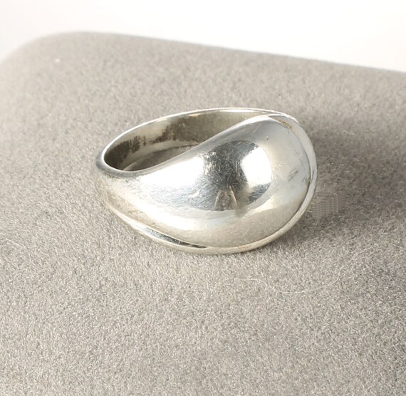 Modernist Sterling silver Domed Ring size 7 US - image 2