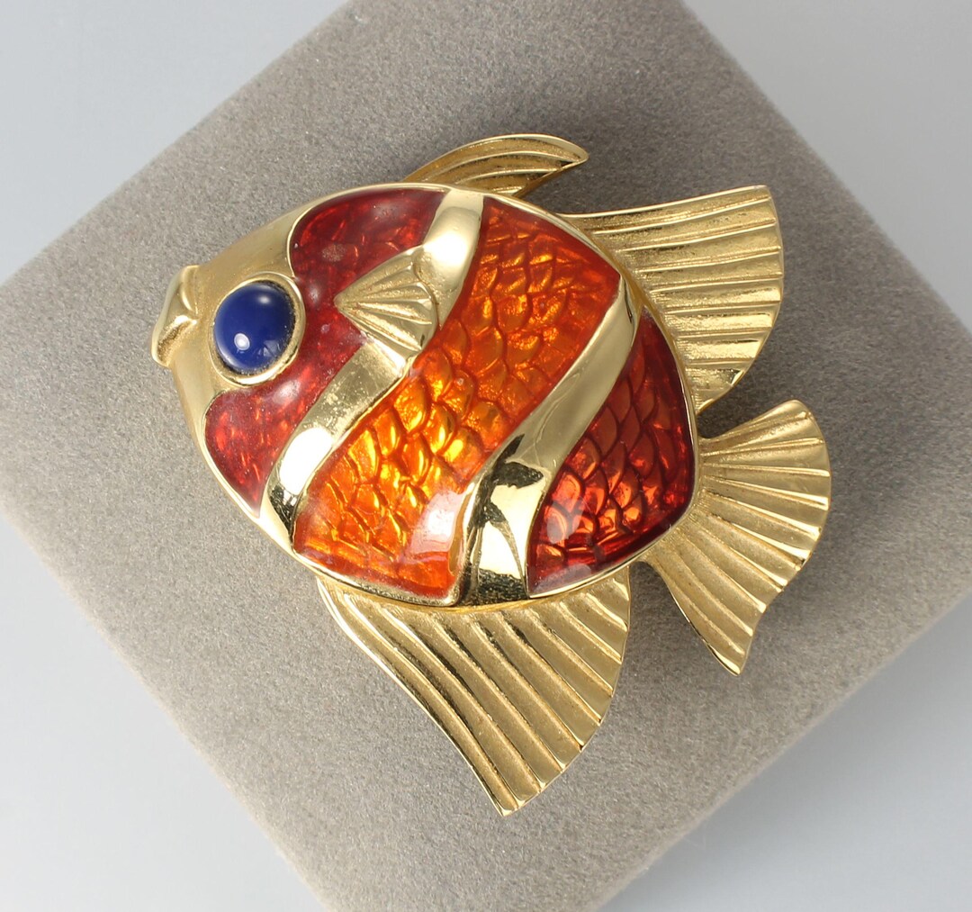 Estee Lauder Tropical Fish Enamel Solid Perfume Compact - Etsy