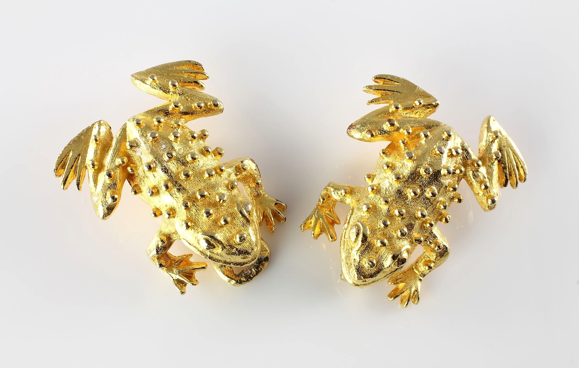 Vintage Mimi Di N Statement FROG Belt Buckle ADJUSTABLE Vtg 1980s Gold Tone Frogs Braided Belt Hook & Loop  main image 2