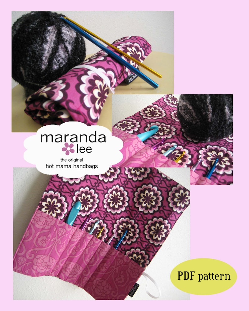 Crochet Hook Roll Pattern PDF Crochet Hook Case Clutch Sewing Pattern to Download Boutique Email image 3