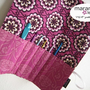 Crochet Hook Roll Pattern PDF - Crochet Hook Case Clutch Sewing Pattern to Download - Boutique - Email