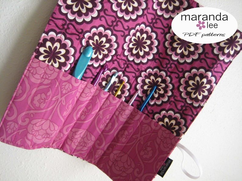 Crochet Hook Roll Pattern PDF Crochet Hook Case Clutch Sewing Pattern to Download Boutique Email image 1