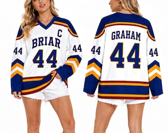 Personalized Briar U Hockey Jersey, Custom Name Number Jersey, Hockey Romance College Shirt, BookTok Gift, Hockey Romance Merch
