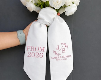 Fita bordada para buquê de casal para formatura, faixa para buquê com nome personalizado, fita com monograma, presente para ela