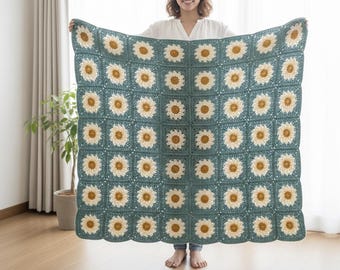 Sonnenblume Häkeldecke PDF - Vintage Grandma Square