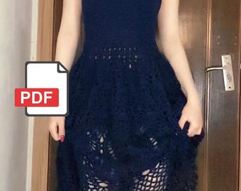 Haut d'été au crochet en PDF, tutoriel détaillé avec graphiques et photos, motif ajouré sans dossier, motif au crochet intermédiaire