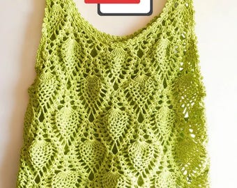 Haut d'été au crochet en PDF, tutoriel détaillé avec graphiques et photos, pull ajouré sans dossier, motif au crochet intermédiaire