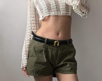 CROCHET PATTERN Easy Mesh Shrug Top Pattern Crochet Sweater Long Sleeve Pullover Pattern Cute Crochet Crop Top Instant Digital Download PDF