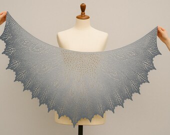 Châle en tricot motif PDF, châle triangle côtier, écharpe en dentelle délicate, tableau des vêtements de plage, tutoriel haussement d'épaules ombré, châle de soirée élégant