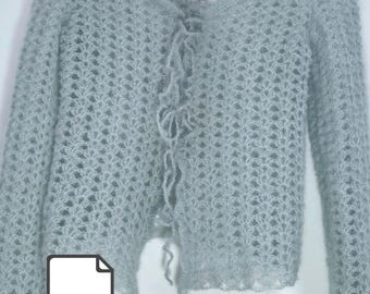 Haut d'été au crochet en PDF, tutoriel détaillé avec graphiques et photos, pull ajouré sans dossier, motif au crochet intermédiaire
