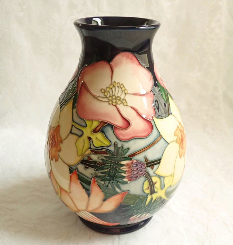 Moorcroft Queen Elizabeth ER Golden Jubilee Vase Emma Bossons Etsy