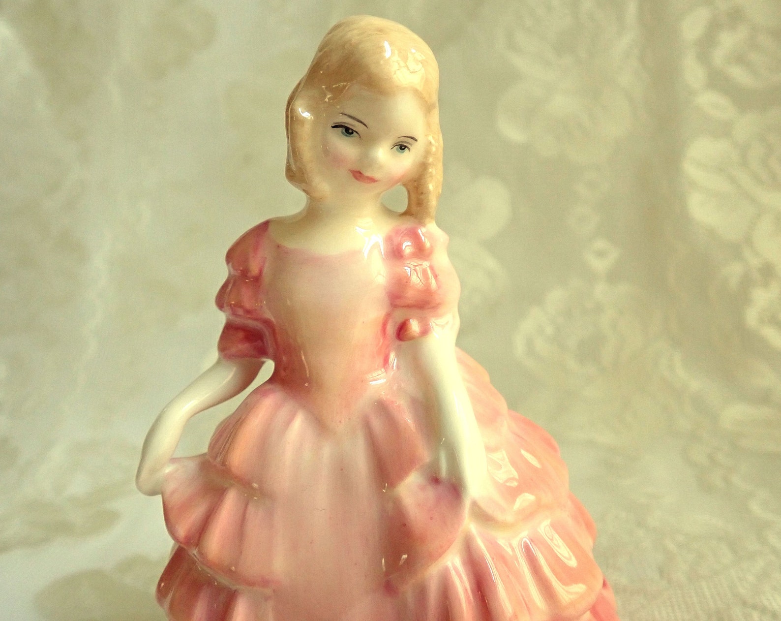 Vintage Small Royal Doulton ROSE Child Figurine HN1368 Pink Etsy