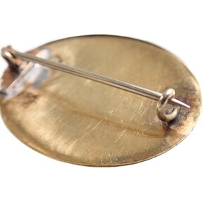 Antique Edwardian Gold Filled Oval Brooch Antique image 6