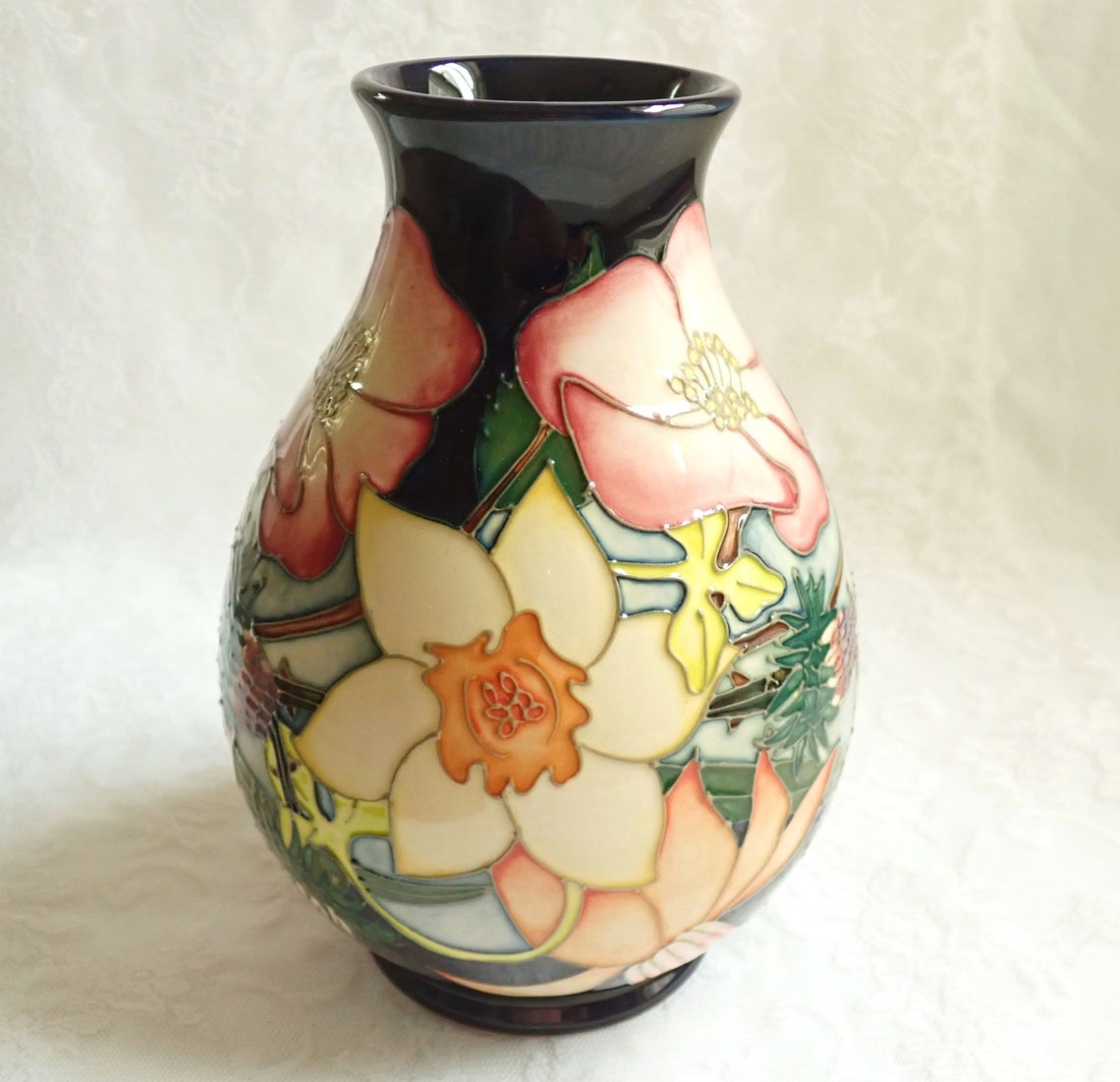 Moorcroft Queen Elizabeth ER Golden Jubilee Vase Emma Bossons Etsy