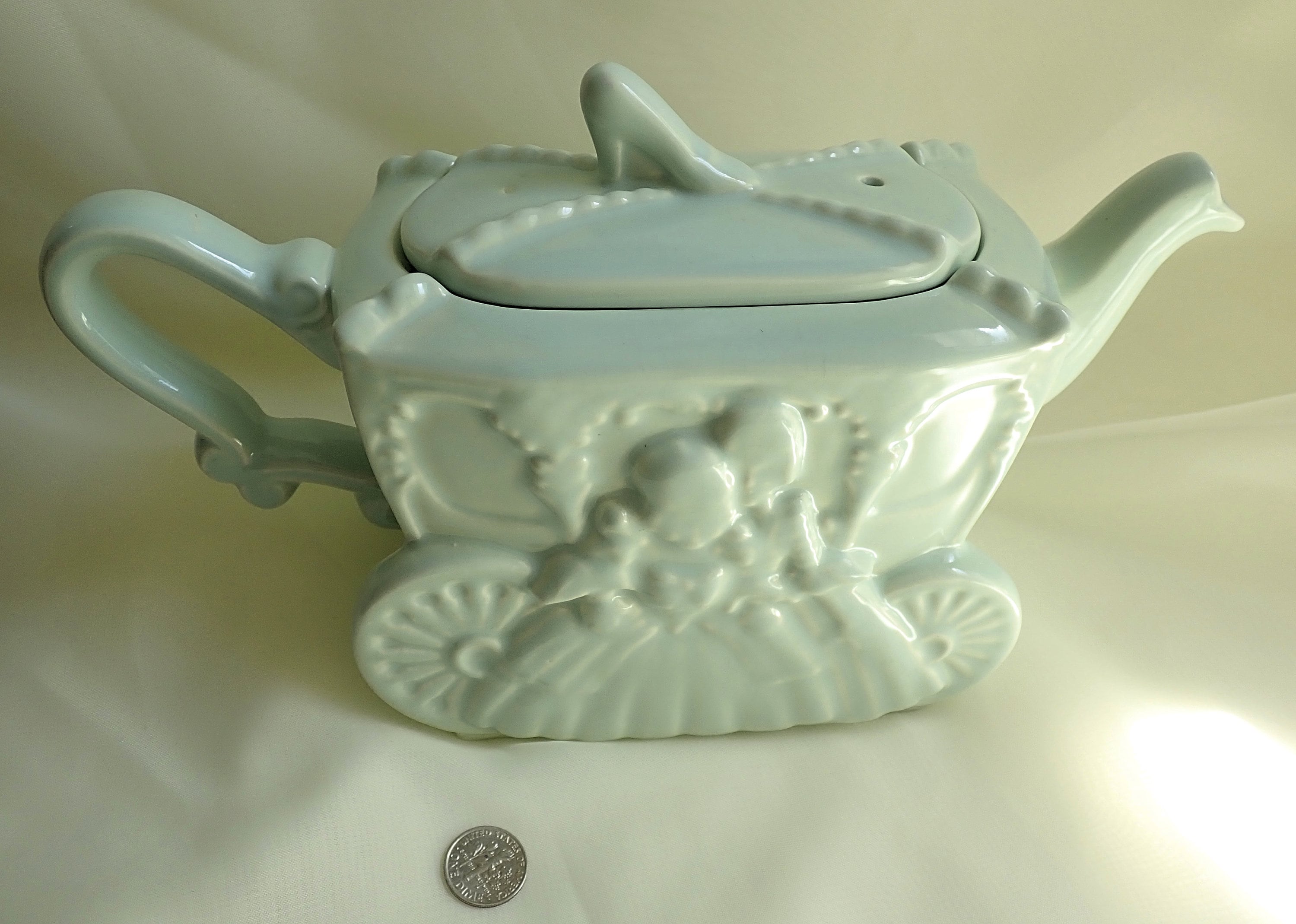 Vintage Blue Ellgreave Cinderella Teapot Etsy