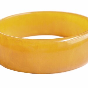 Vintage Wide Butterscotch Marbleized Bakelite Bangle Bracelet Art Deco image 6