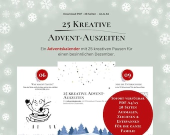 Mindful Advent Calendar | 25 Creative Exercises (Digital Download)