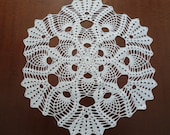 White crochet doily round