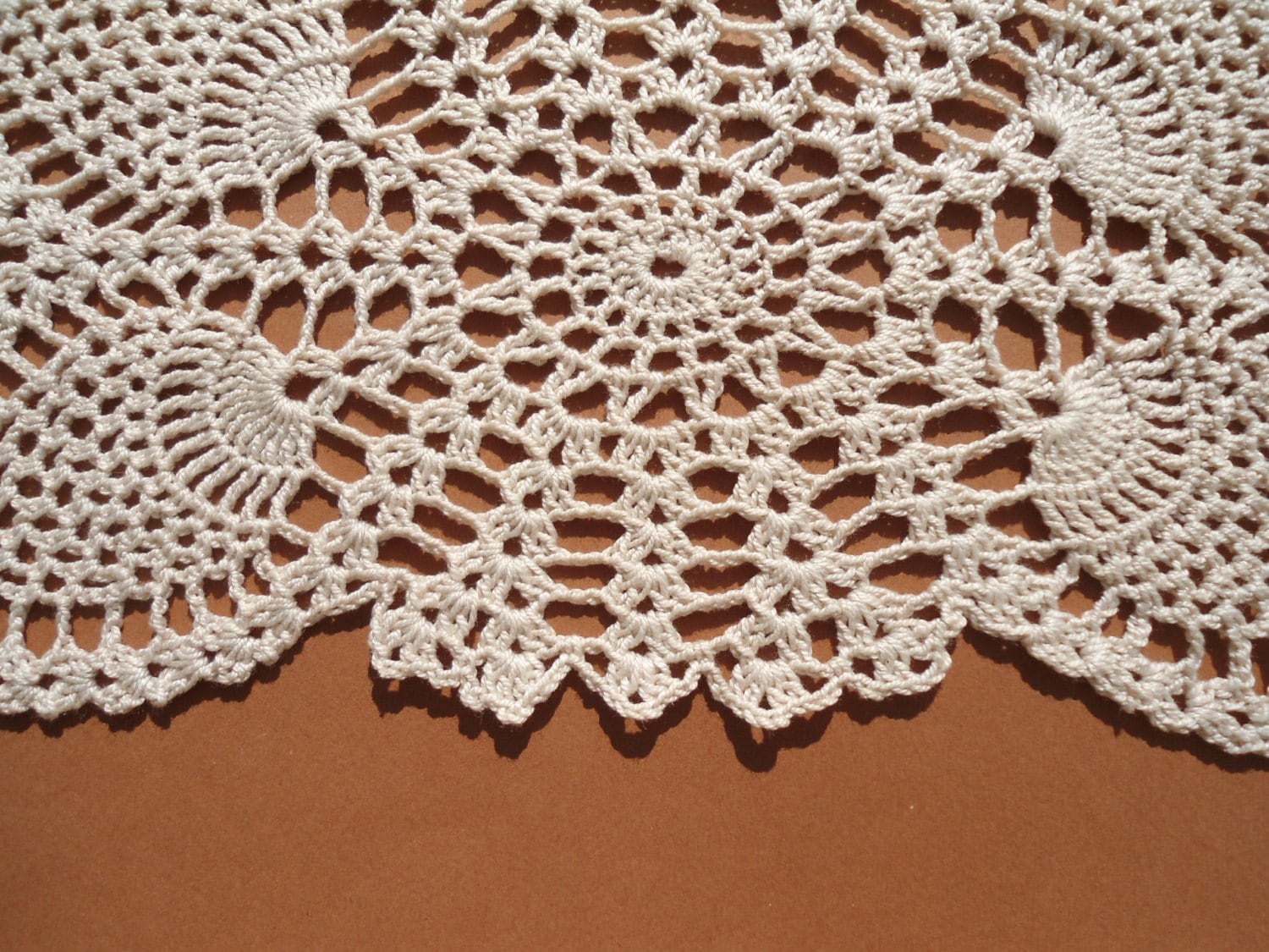 Oval Crochet Doily New Hand Crocheted Doilies Ecru Doily Etsy