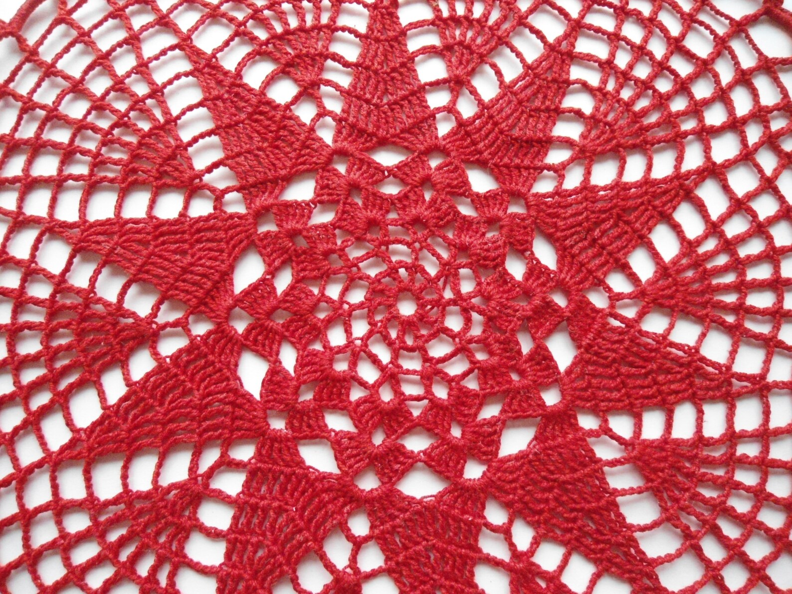 Red crochet doily Red lace doilies Christmas doily 12 Etsy