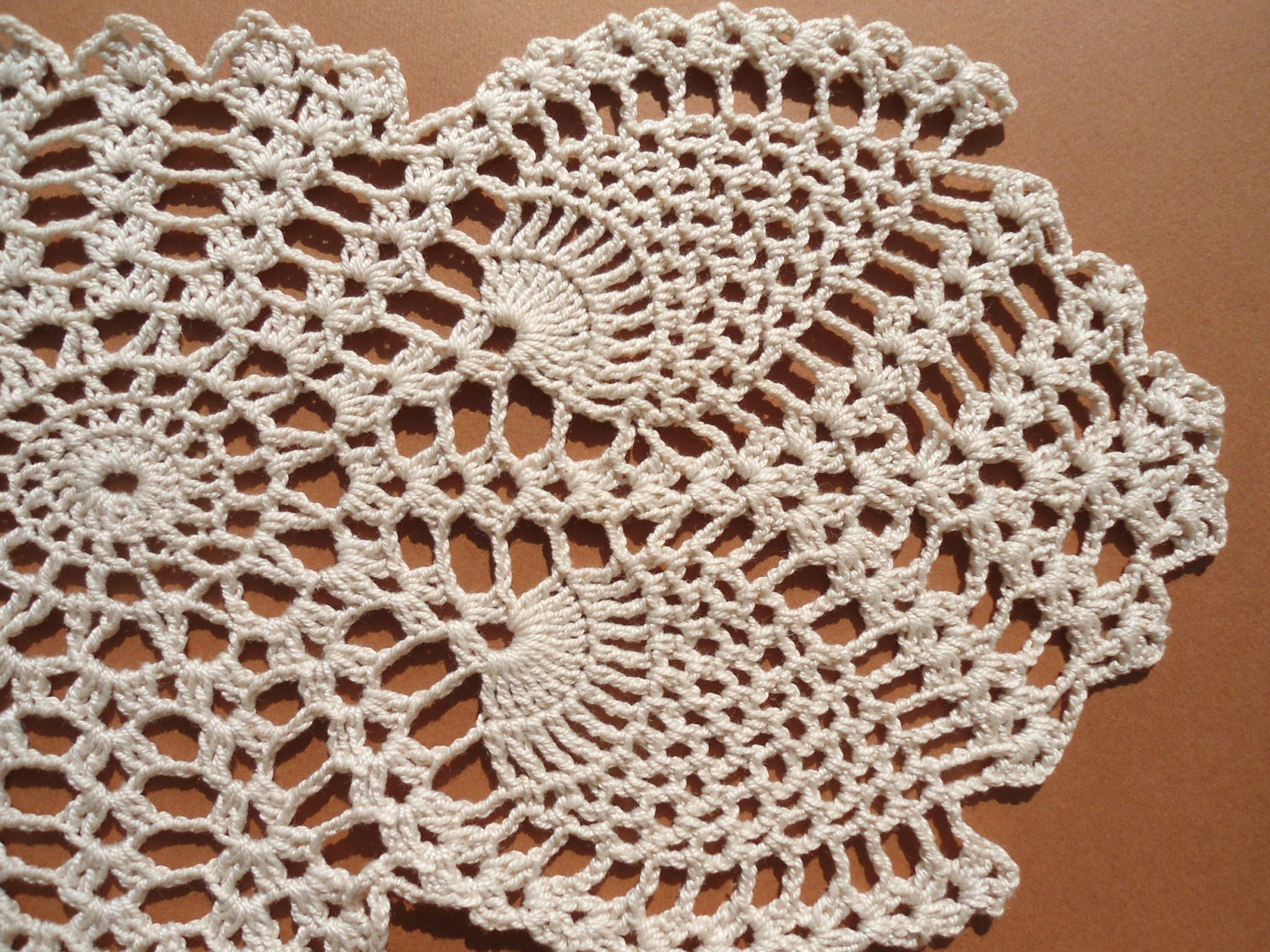 Oval crochet doily new hand crocheted doilies ecru doily | Etsy