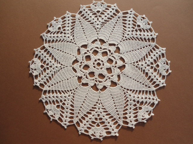 Round Crochet Doily / Ecru / Ivory /11 Inches | Etsy