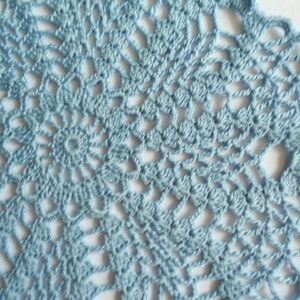 Round crochet doily blue image 5