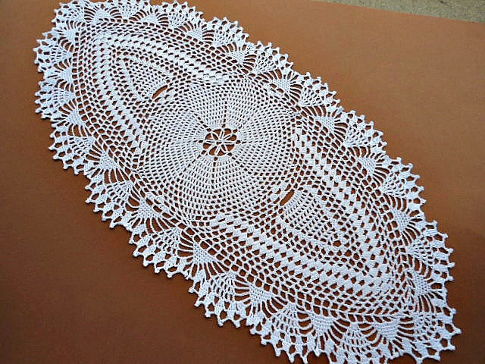 Oval Crochet Doily / Tablecloth / Lace Runner / White Etsy