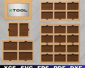 Metal Business Card Engraving Jig: Multi-Slot Laser Cut File (Digital Download)
