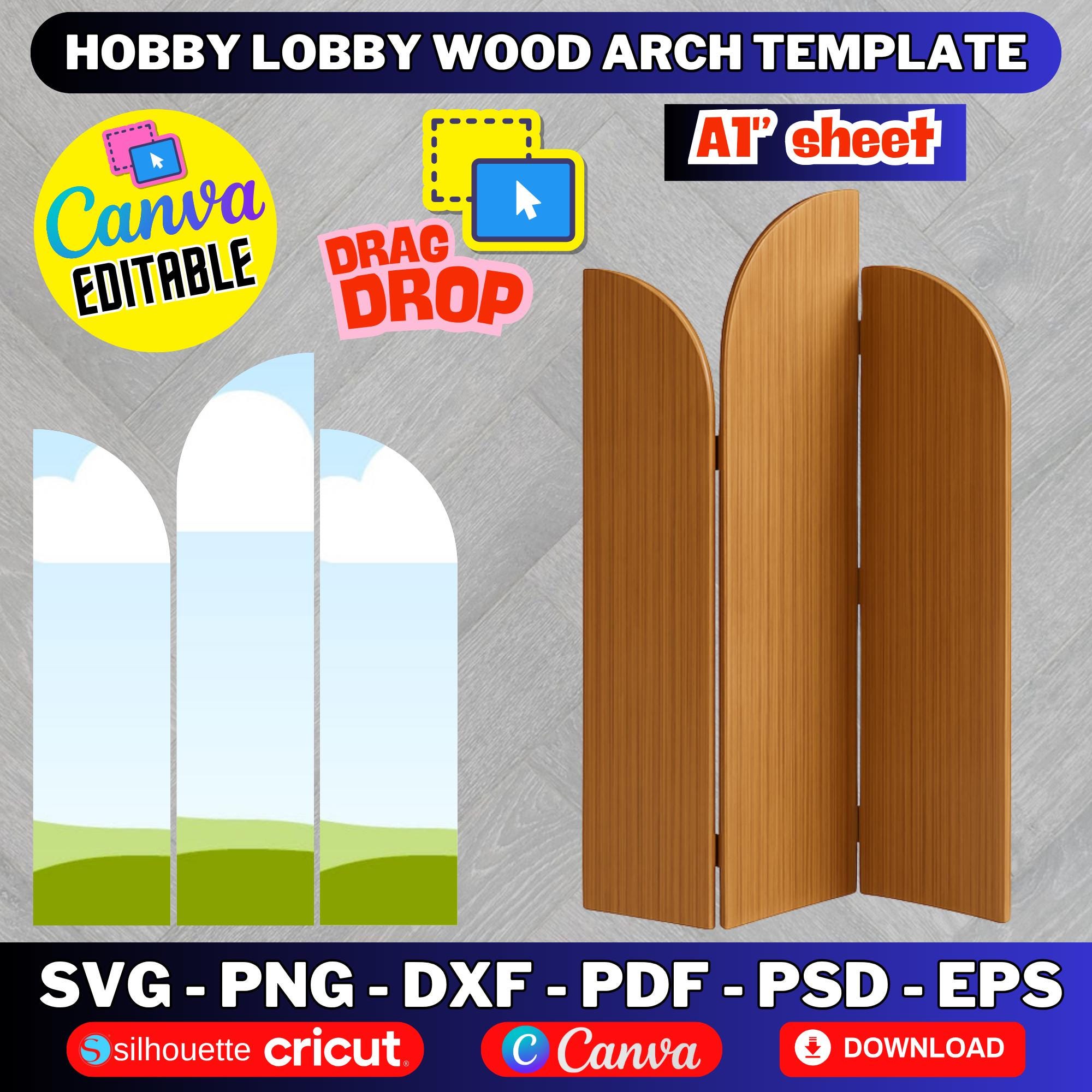 Wood Arch Panel Backdrop Template: Canva Editable (digital Download ...