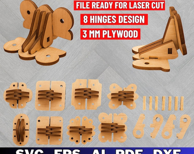 Laser Cut Flexible Hinge SVG Vector Files (digital Download) - Etsy Canada
