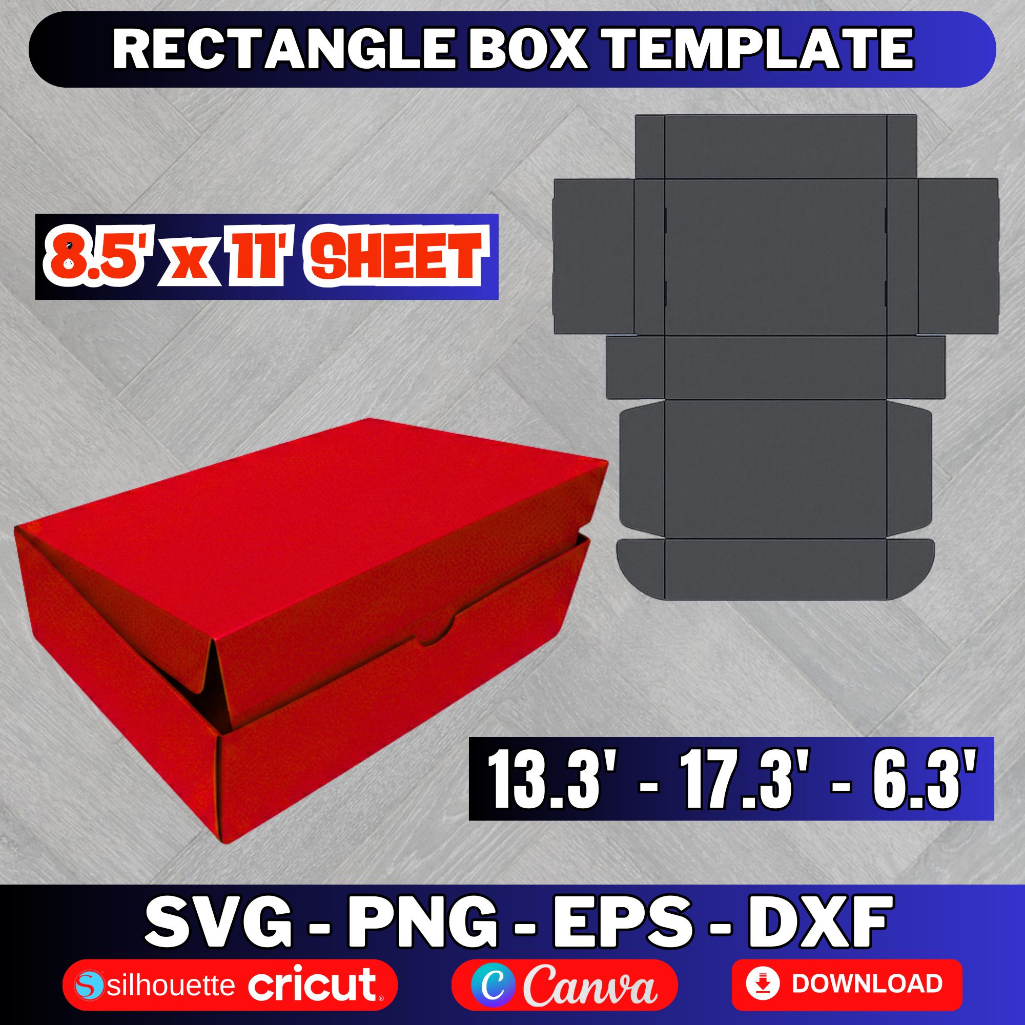 Distressed Rectangle Box Svg Rectangle Box Template SVG, Packaging, Shipping Box (digital Download ...
