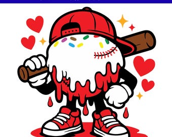 Baseball Drip Valentines PNG, Cool Sports Design for Boys & Men baseball drip Png, baseball player, boys baseball, game day,