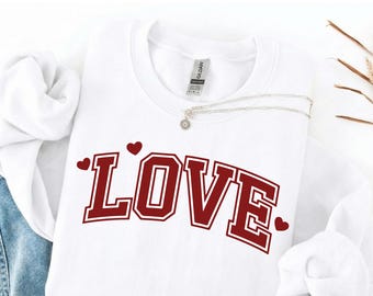 Love Svg, Love Designs, Varsity Love Svg, Valentine Svg, Retro Valentine Shirt, Love Cut File, Wife Love Svg, Trendy Svg, Sarcastic Svg