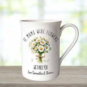 Personalised Floral Bone China Mug, Custom Grandma Nan Nanny Gift Design 9