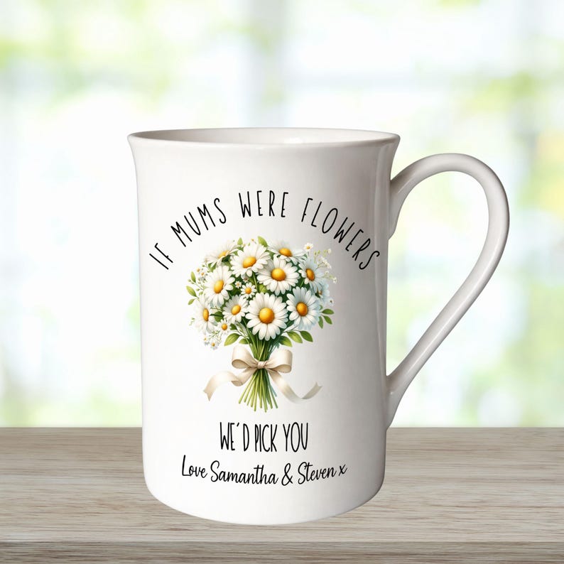 Personalised Floral Bone China Mug, Custom Grandma Nan Nanny Gift Design 9