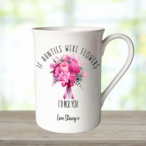 Personalised Floral Bone China Mug, Custom Grandma Nan Nanny Gift Design 3