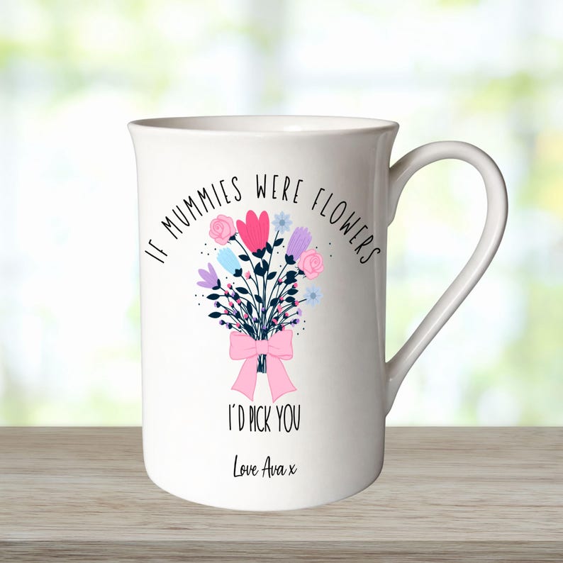 Personalised Floral Bone China Mug, Custom Grandma Nan Nanny Gift Design 7