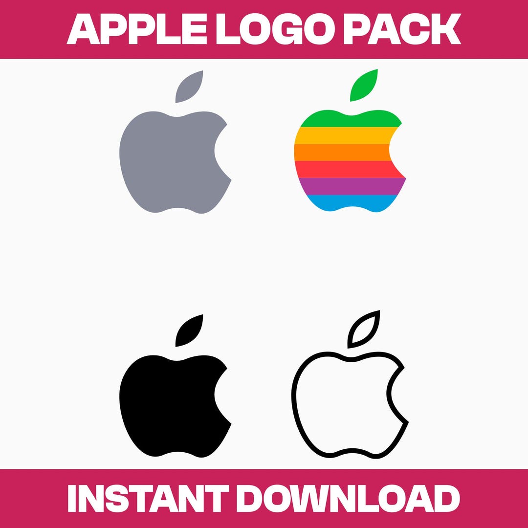 Apple Shape Icon Pack SVG PNG | Cute Fruit Clipart Bundle | Minimal ...