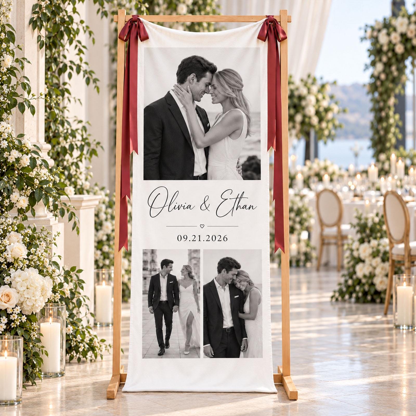 Bride and groom photo board - Etsy 日本