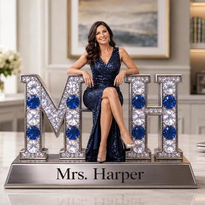 Placa personalizada con nombre y foto para la carrera profesional – Placa acrílica personalizada para CEO, Directora, Gerente de Recursos Humanos, Decoración de escritorio para la jefa, Regalo de oficina para mujeres