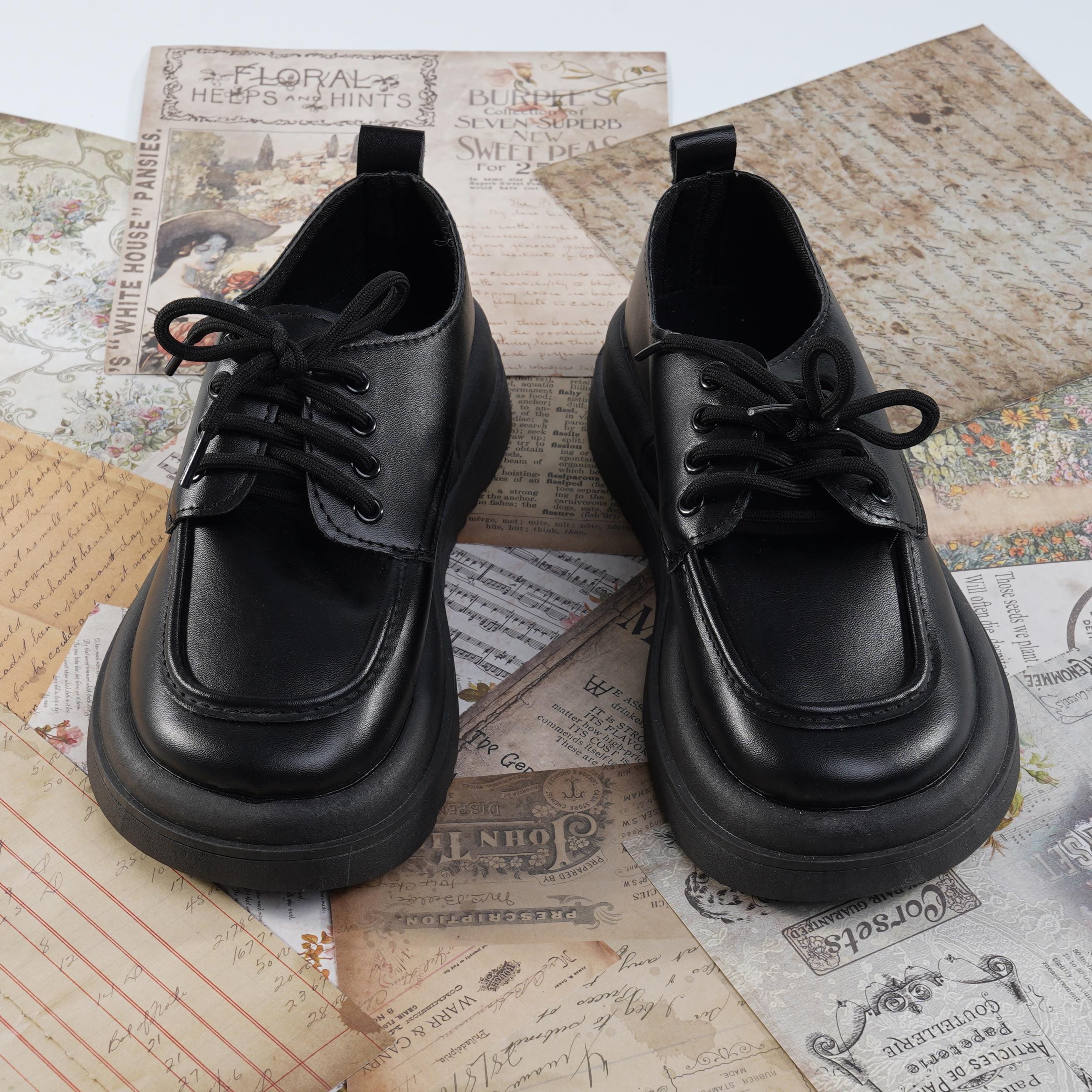 Career Fashion Classic Black Vegan Leather Lace Up Loafers Dress Shoes 43 or 11 Lace up Loafers - Etsy main image 2