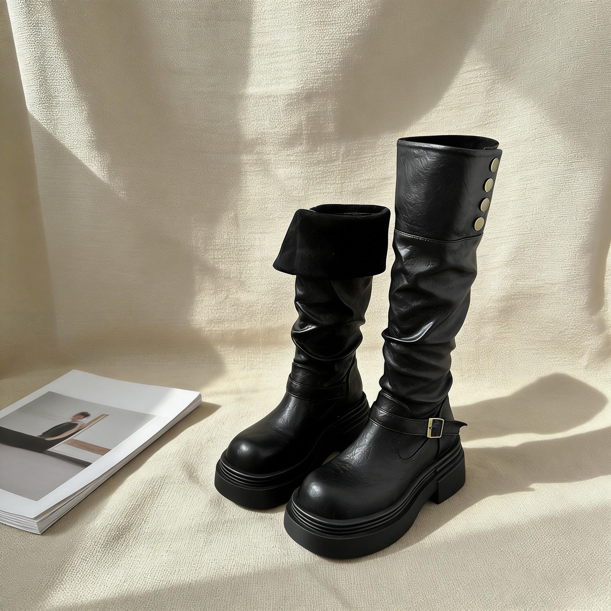Y2k Knee High Boots - Etsy