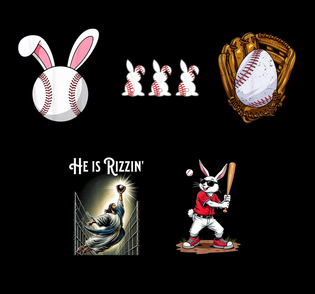 Baseball Ball Easter Day Png Sublimation Design, Easter Bunny Png ...