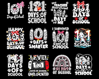 101 Tage der Schule Png Bündel, 101 Tage der Schule Dalmatiner Png, ich überlebte 100 Tage Png Kindergarten Png, zurück zur Schule Png