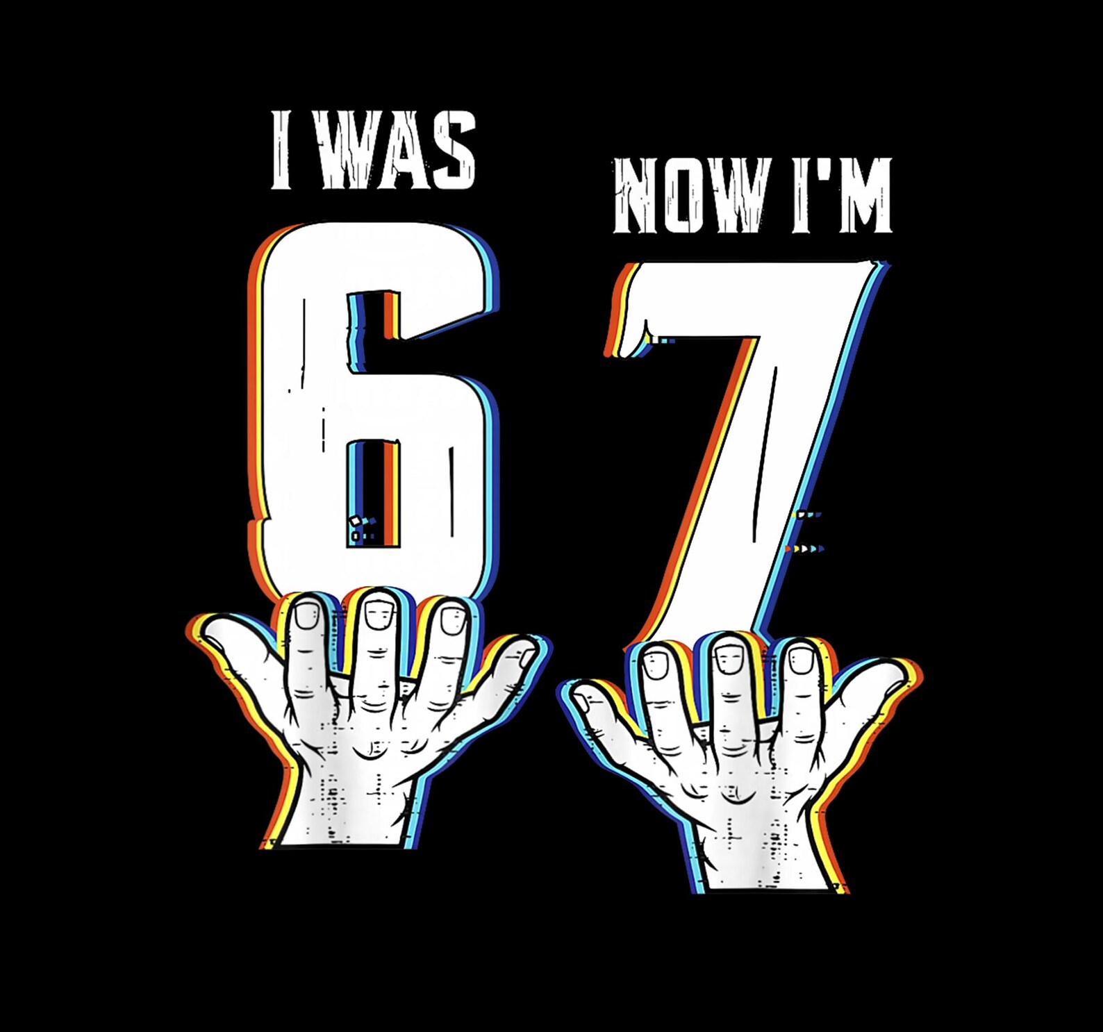 Six Seven 6 7 Meme Funny Hands PNG, Viral Internet Meme Humor Png ...