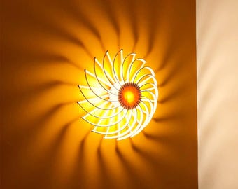 Claudine La Turbine - Handcrafted wooden wall sconce - Handmade wall light - Wood Wall Sconce - Decoration