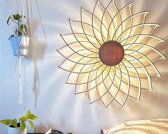 Olivia La Gardiena - Handcrafted Wooden Wall Sconce - Handmade Wall Light - Wood Wall Sconce - Decoration
