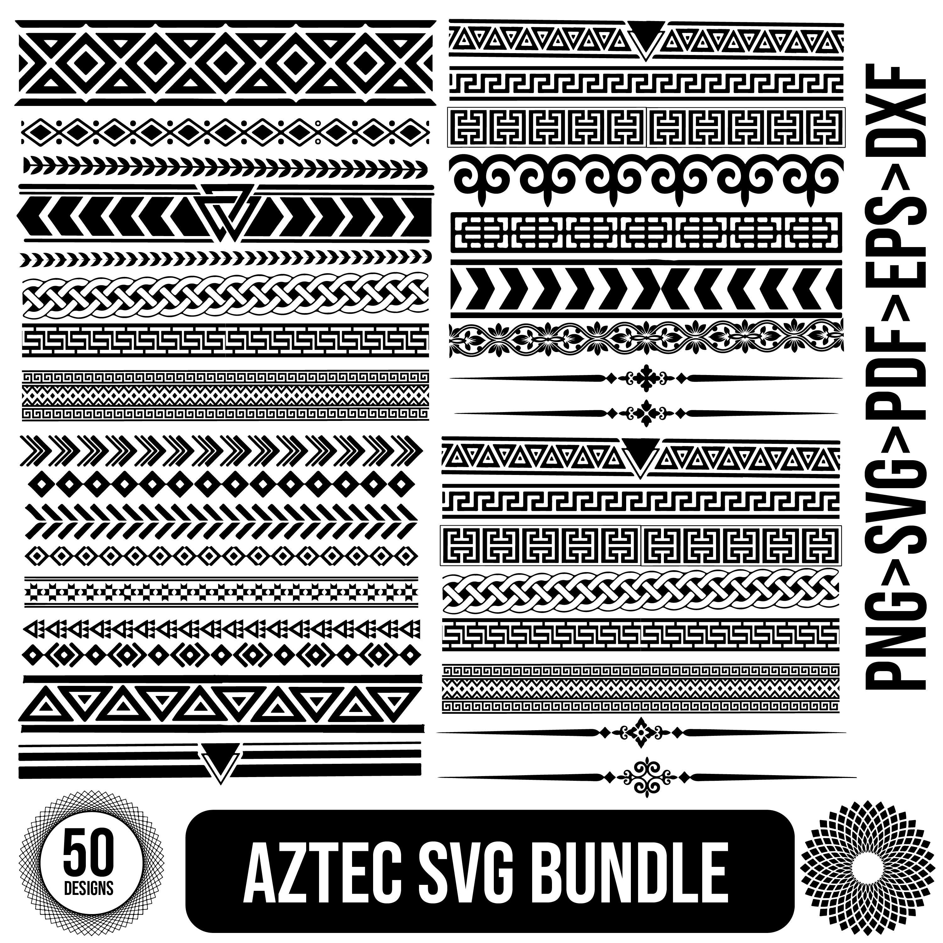 Aztec Svg Bundle, Border Svg, Tribal Svg, Southwestern Elements Svg ...