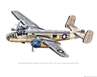 Schlüsselanhänger B-25 Mitchell USAAF WK2 US Army Key Ring Airplane Bomber Jet 